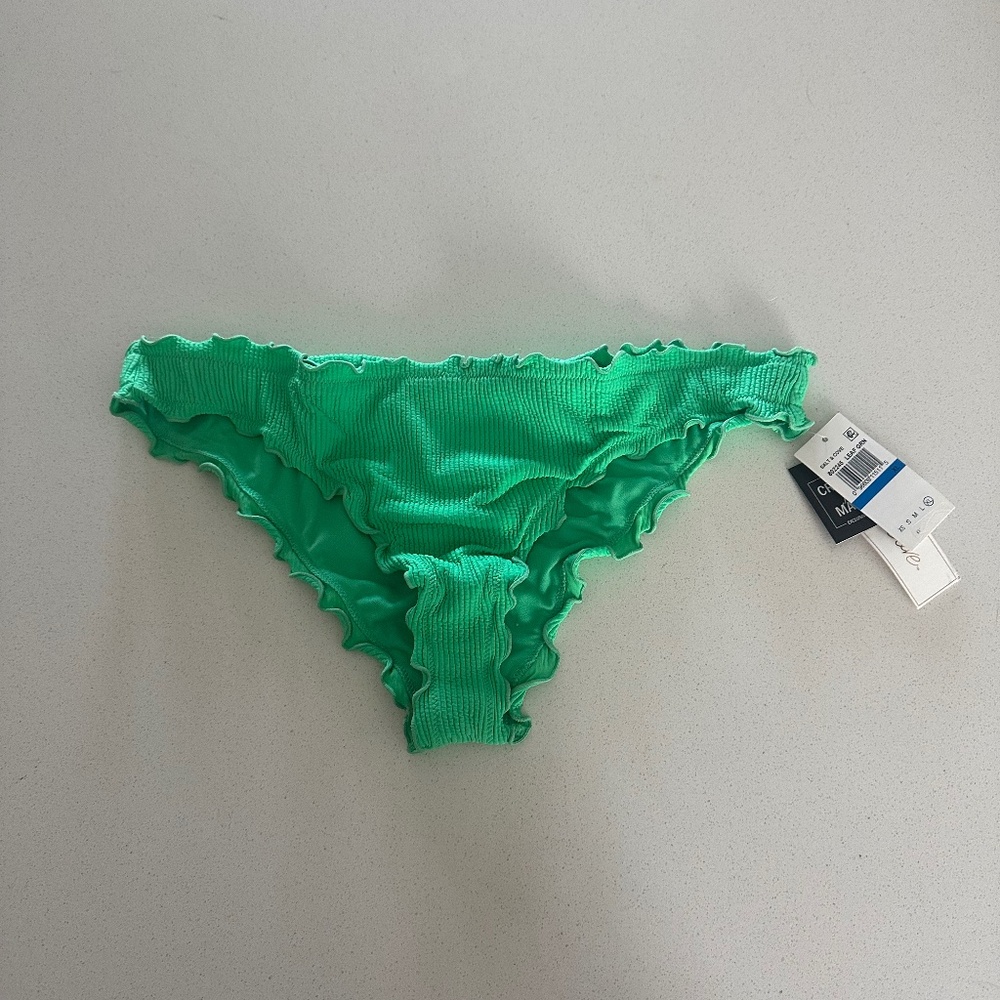 Salt & Cove Bikini Bottoms - Textured Leaf Green (Size XL, NWT)